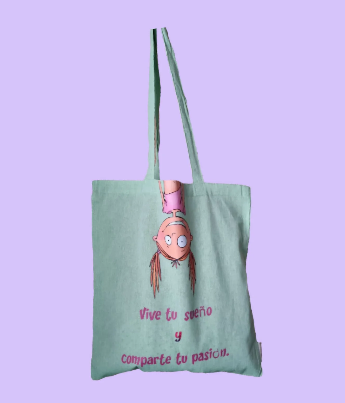 Tote bag con dibujo y frase